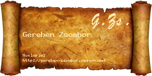 Gereben Zsombor névjegykártya